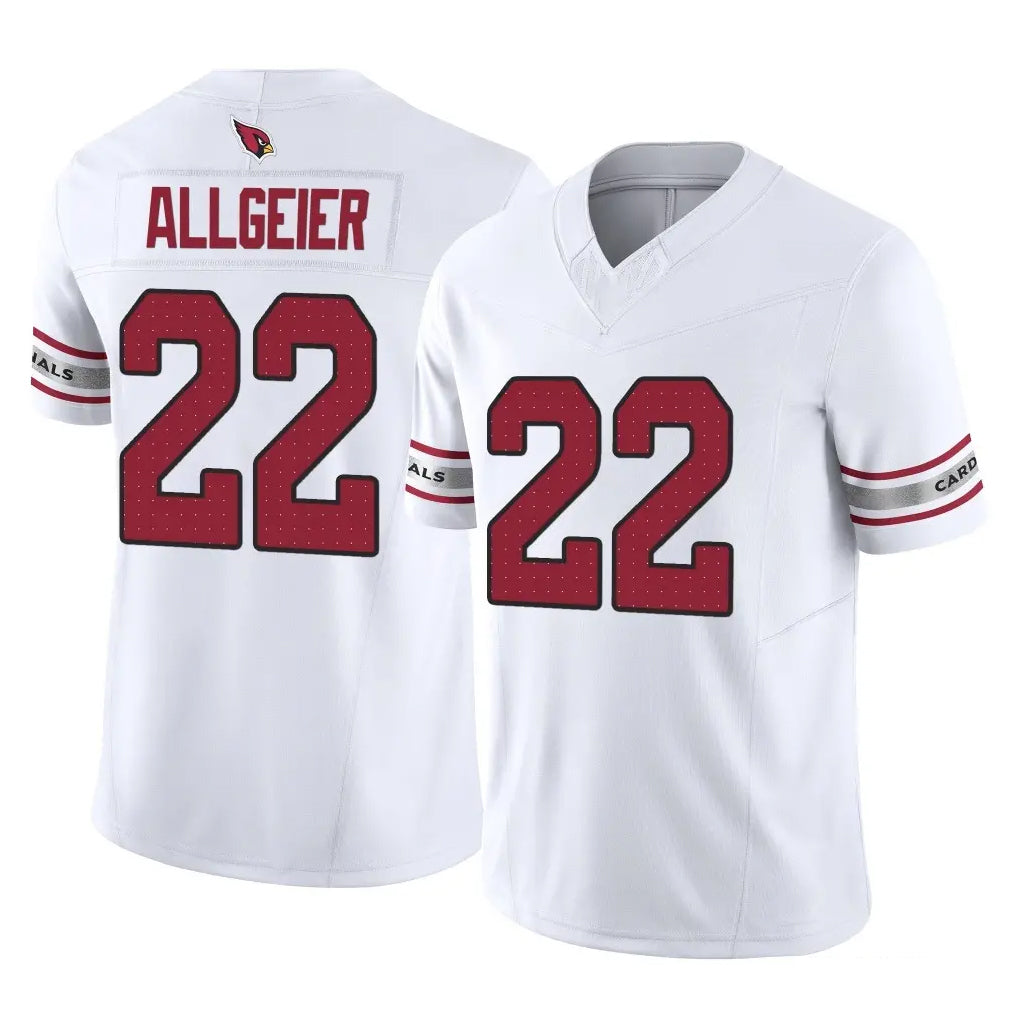 A.Cardinals #22 Tyler Allgeier Player White Vapor F.U.S.E. Limited Home Game STECN Stitched Jerseys