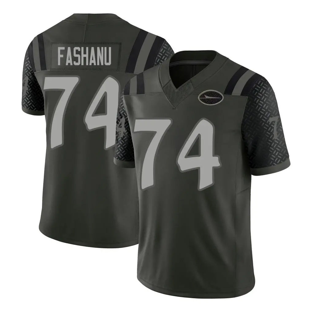 NY.Jets #74 Olu Fashanu Player Green Limited 2025 Rivalries Collection Home Game STECN Stitched Jerseys