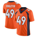 D.Broncos #49 Alex Singleton Player Orange Color Vapor Untouchable Limited Game STECN Stitched Jerseys