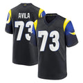 LA.Rams #73 Steve Avila Player Black Midnight Rivalries Collection Home Game STECN Stitched Jerseys