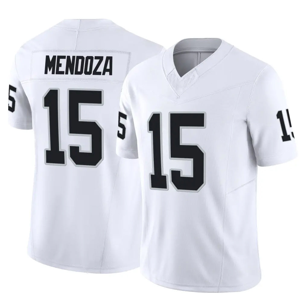 LV.Raiders #15 Fernando Mendoza Player White Limited Vapor F.U.S.E. Home Game STECN Stitched Jerseys