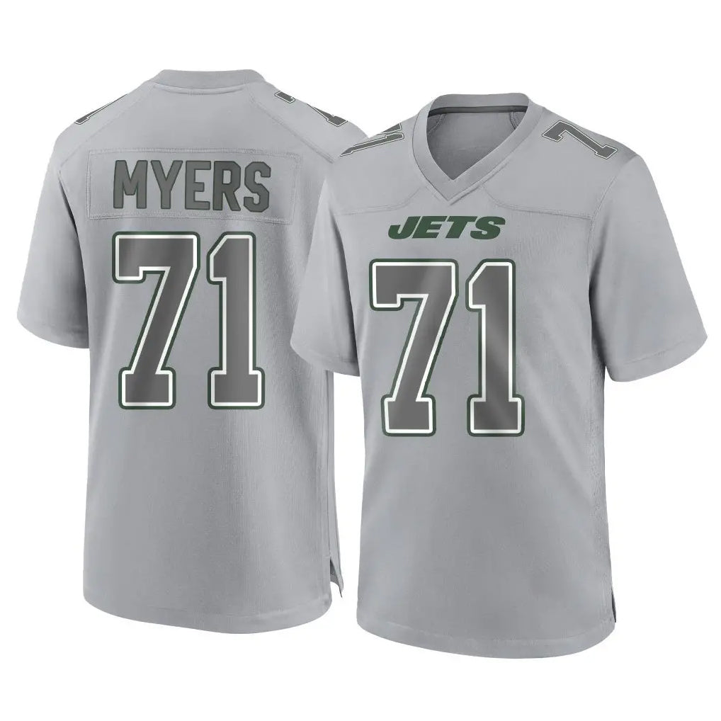 NY.Jets #71 Josh Myers Player Gray Limited Atmosphere Fashion Home Game STECN Stitched Jerseys