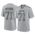 NY.Jets #71 Josh Myers Player Gray Limited Atmosphere Fashion Home Game STECN Stitched Jerseys