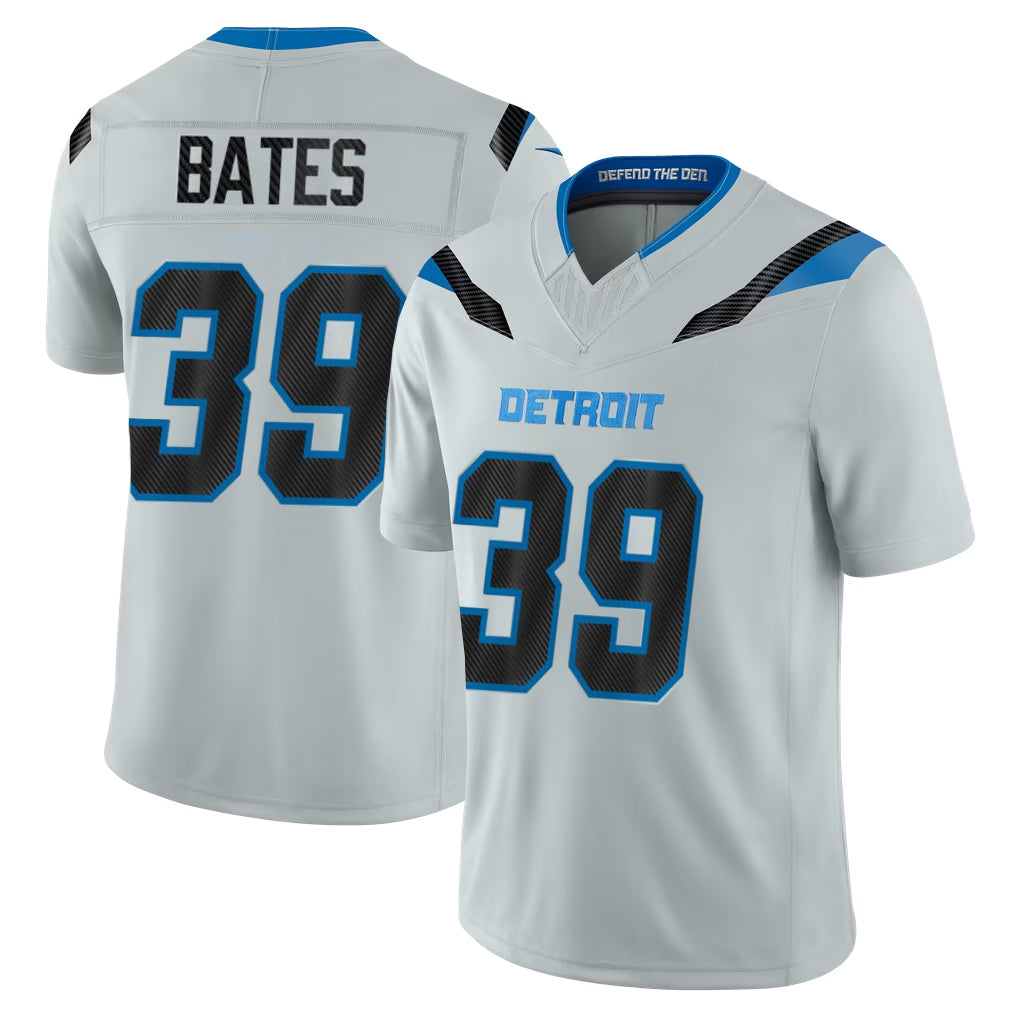D.Lions #39 Jake Bates Player Silver Limited 2026 Rivalries Collection Home Game STECN Stitched Jerseys