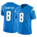 LA.Chargers #8 Omarion Hampton Player Blue Limited Vapor F.U.S.E. Home Game STECN Stitched Jerseys