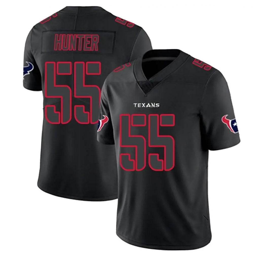 H.Texans #55 Danielle Hunter Player Black Impact Limited Game STECN Stitched Jerseys