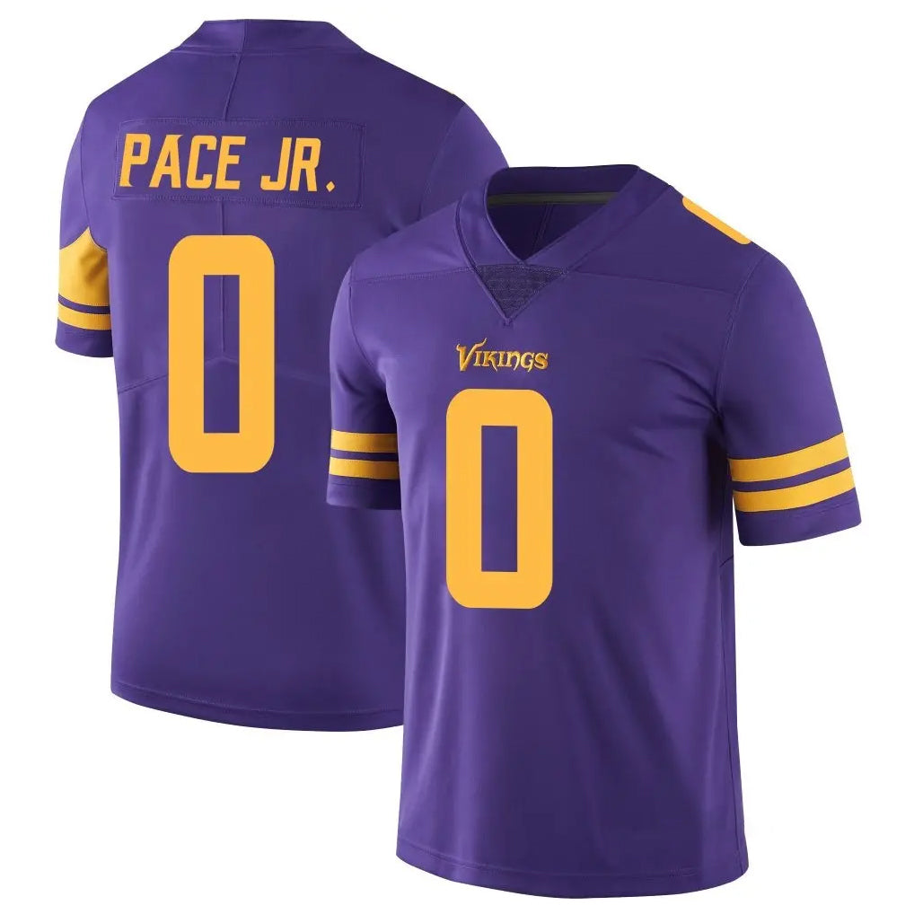 M.Vikings #0 Ivan Pace Jr. Player Purple Limited Color Rush Home Game STECN Stitched Jerseys