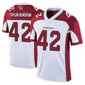 A.Cardinals #42 Dadrion Taylor-Demerson Player White Vapor Limited Home Game STECN Stitched Jerseys