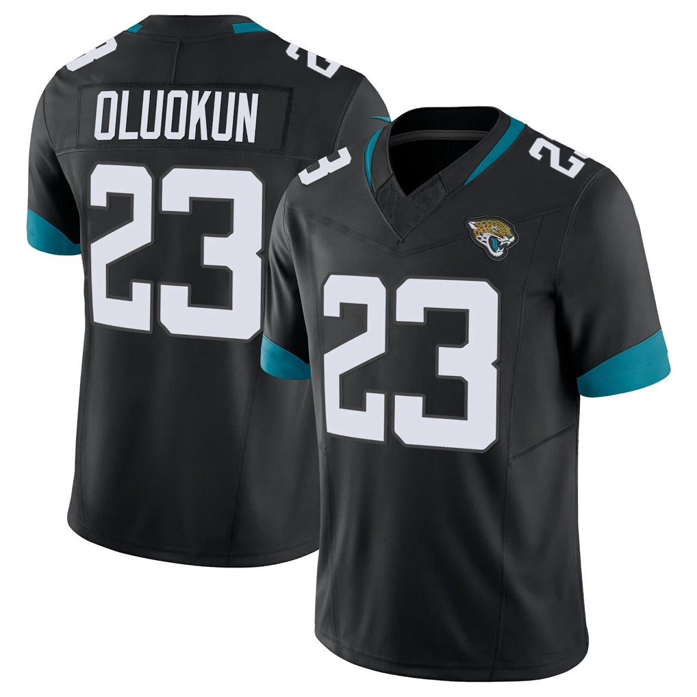 J.Jaguars #23 Foyesade Oluokun Player Black Vapor F.U.S.E. Limited Home Game STECN Stitched Jerseys