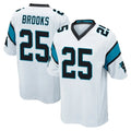 C.Panthers #25 Jonathon Brooks Player White Game STECN Stitched Jerseys