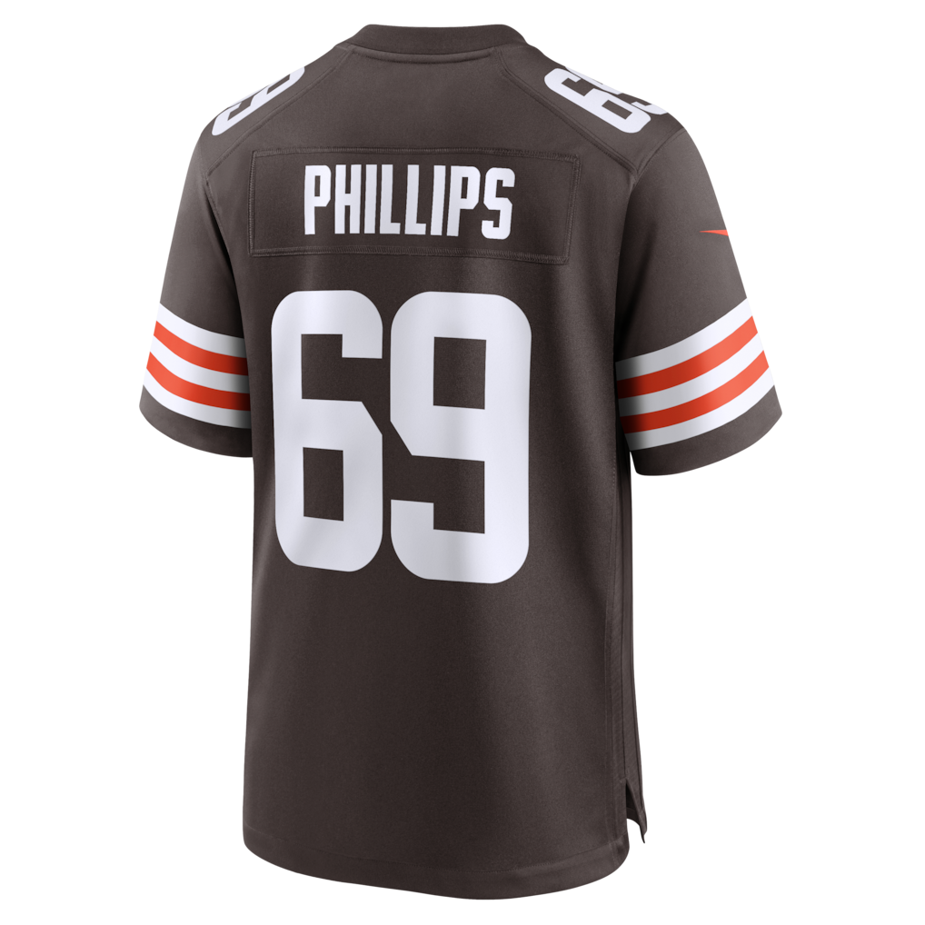 STECN C.Browns #69 Tyre Phillips Brown Team Game Jersey