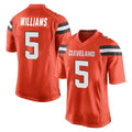 C.Browns #5 Quincy Williams Player Orange Home Game STECN Stitched Jerseys