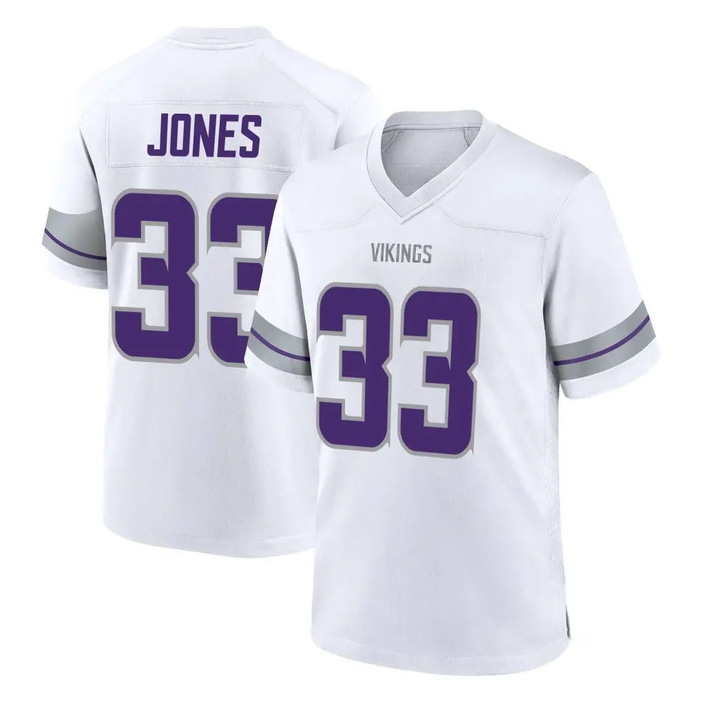 M.Vikings #33 Aaron Jones Sr. Player White Alternate Home Game STECN Stitched Jerseys