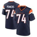 D.Broncos #74 Ben Powers Player Navy Home Game STECN Stitched Jerseys