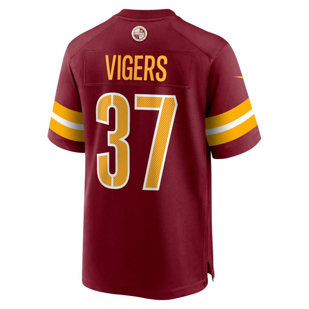 STECN W.Commanders #37 Car'lin Vigers Burgundy Team Game Jersey
