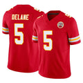 KC.Chiefs #5 Mansoor Delane Player Red Limited Vapor F.U.S.E. Home Game STECN Stitched Jerseys