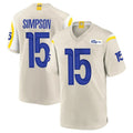 LA.Rams #15 Ty Simpson Player Bone Home Game STECN Stitched Jerseys