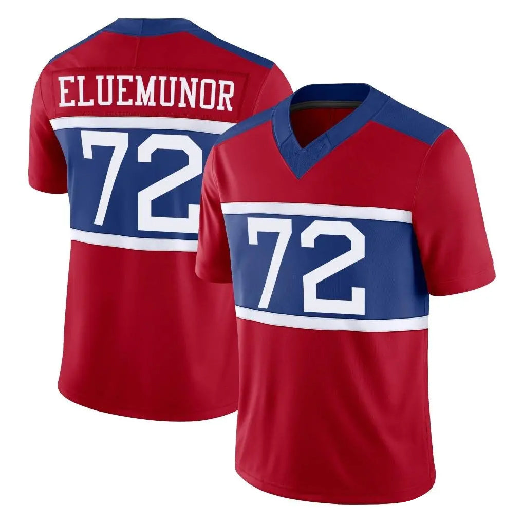 NY.Giants #72 Jermaine Eluemunor Player Red Century Vapor F.U.S.E. Home Game STECN Stitched Jerseys