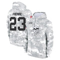 M.Vikings #23 James Pierre Player Arctic Camo Salute to Service Pullover Hoodies Limited Game STECN Stitched Jerseys