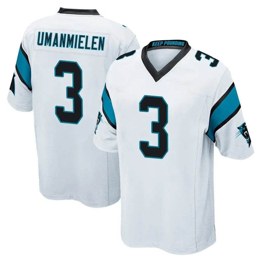 C.Panthers #3 Princely Umanmielen Player White Game STECN Stitched Jerseys