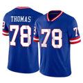 NY.Giants #78 Andrew Thomas Player Royal Classic Vapor Home Game STECN Stitched Jerseys