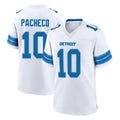 D.Lions #10 Isiah Pacheco Player White Alternate Home Game STECN Stitched Jerseys