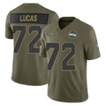 S.Seahawks #72 Abraham Lucas Player Olive 2025 Salute To Service Limited Home Game STECN Stitched Jerseys