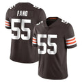 C.Browns #55 Spencer Fano Player Brown Color Vapor Untouchable Limited Home Game STECN Stitched Jerseys