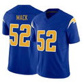 LA.Chargers #52 Khalil Mack Player Royal Limited Vapor F.U.S.E. Home Game STECN Stitched Jerseys