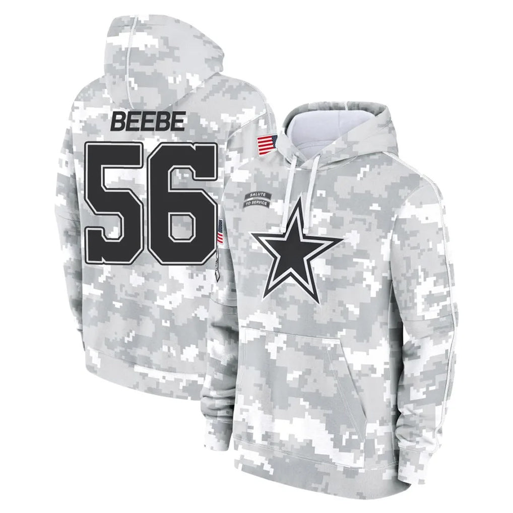 D.Cowboys #56 Cooper Beebe Player Arctic Camo Salute to Service Hoodies Limited Game STECN Stitched Jerseys