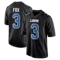D.Lions #3 Jack Fox Player Black Fashion Home Game STECN Stitched Jerseys