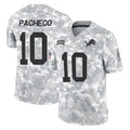 D.Lions #10 Isiah Pacheco Player Arctic Camo Salute To Service Limited STECN Stitched Jerseys