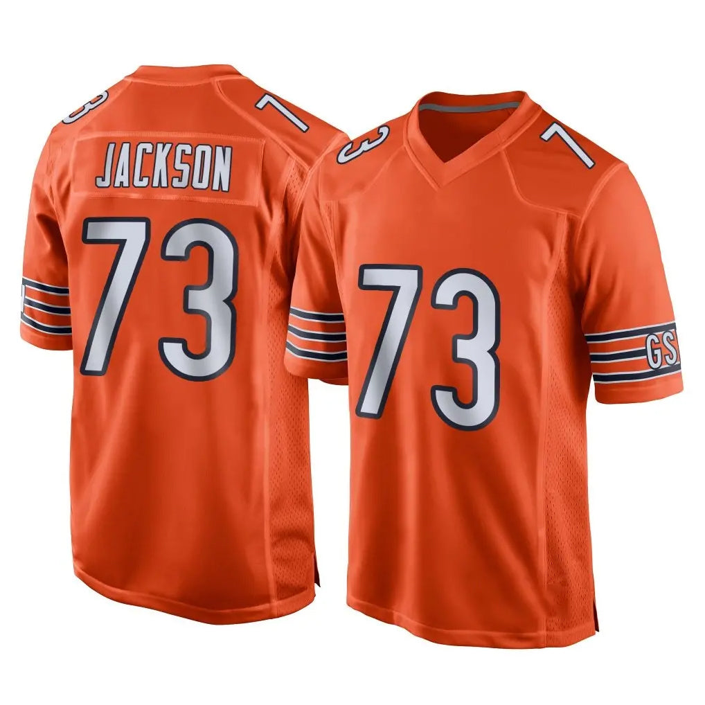C.Bears #73 Jonah Jackson Player Orange Home Game STECN Stitched Jerseys