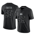 KC.Chiefs #65 Trey Smith Player Black Limited Reflective Game STECN Stitched Jerseys