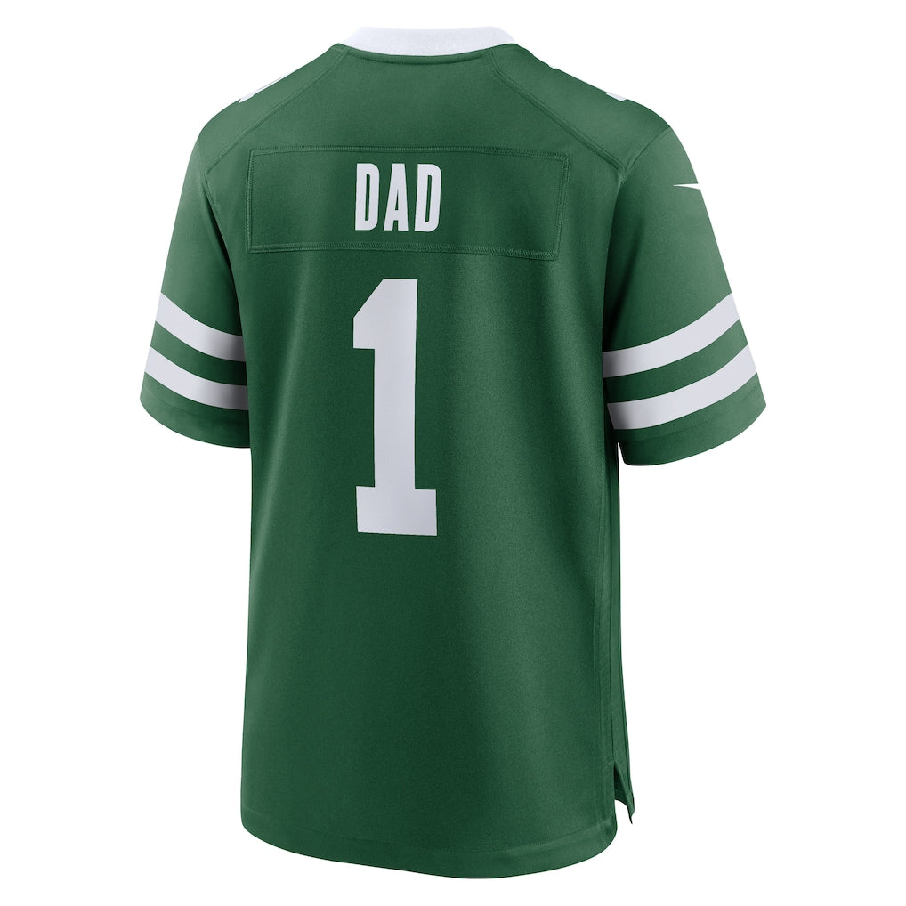 STECN NY.Jets #1 Dad Legacy Green Game Jersey