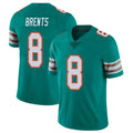 M.Dolphins #8 JuJu Brents Player Aqua Limited Alternate Vapor Untouchable Home Game STECN Stitched Jerseys