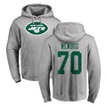 NY.Jets #70 Armand Membou Player Gray LOGO Pullover Hoodies Limited Game STECN Stitched Jerseys