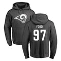 LA.Rams #97 Poona Ford Player Gray Pullover Hoodie Limited Game STECN Stitched Jerseys
