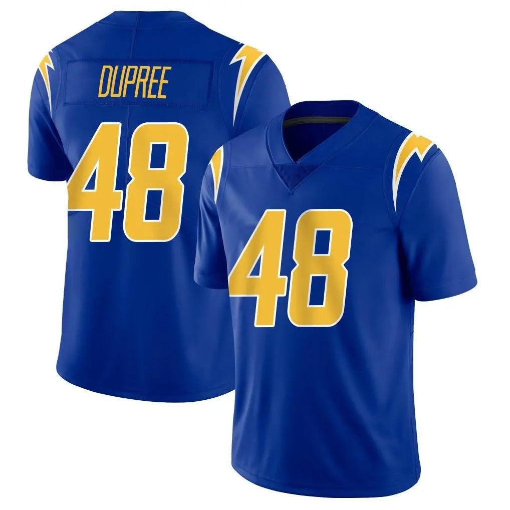 LA.Chargers #48 Bud Dupree Player Royal Limited Vapor Home Game STECN Stitched Jerseys