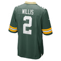 STECN GB.Packers #2 Malik Willis Green Game Jersey