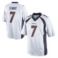 D.Broncos #7 John Elway Player White Game STECN Stitched Jerseys