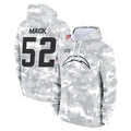 LA.Chargers #52 Khalil Mack Player Arctic Camo Salute to Service Hoodies Limited Game STECN Stitched Jerseys
