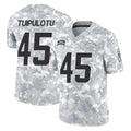 LA.Chargers #45 Tuli Tuipulotu Player Arctic Camo Salute To Service Limited Game STECN Stitched Jerseys