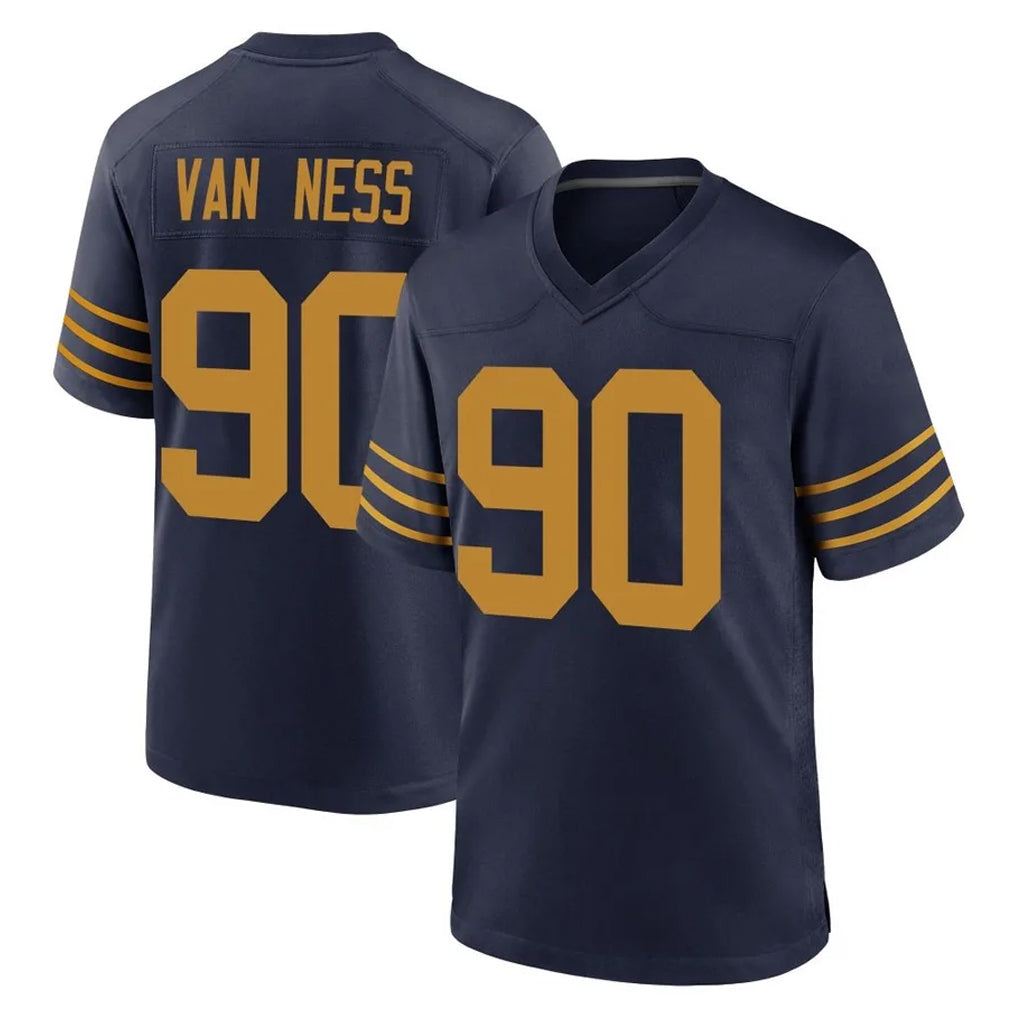 GB.Packers #90 Lukas Van Ness Player Navy The 1923 Classic Home Game STECN Stitched Jerseys