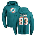 M.Dolphins #83 Kevin Coleman Jr. Player Aqua LOGO Pullover Hoodies Limited STECN Stitched Jerseys