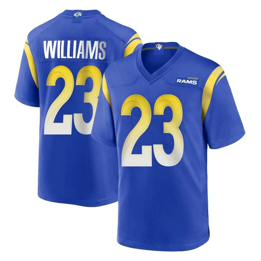 LA.Rams #23 Kyren Williams Player Royal Home Game STECN Stitched Jerseys