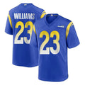 LA.Rams #23 Kyren Williams Player Royal Home Game STECN Stitched Jerseys