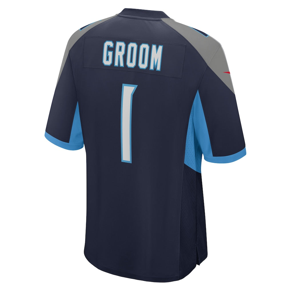 STECN T.Titans #1 Groom Navy Game Jersey