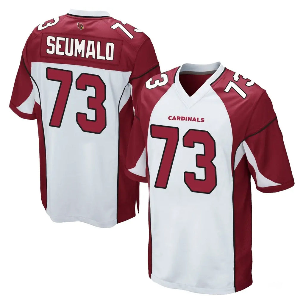 A.Cardinals #73 Isaac Seumalo Player White Cardinal Home Game STECN Stitched Jerseys