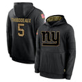 NY.Giants #5 Kayvon Thibodeaux Player Black Salute to Service Hoodies Limited Game STECN Stitched Jerseys
